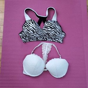 Set of two cross back bras